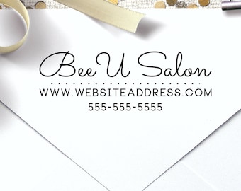 Stamp for Your Business, Personalized Self Inking Rubber Stamper or Custom Return Address Label Stickers