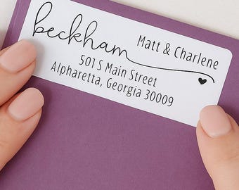 Custom Return Address Labels, Personalized Address Stickers Peel and Stick, Wedding Housewarming Gift Mailing Labels