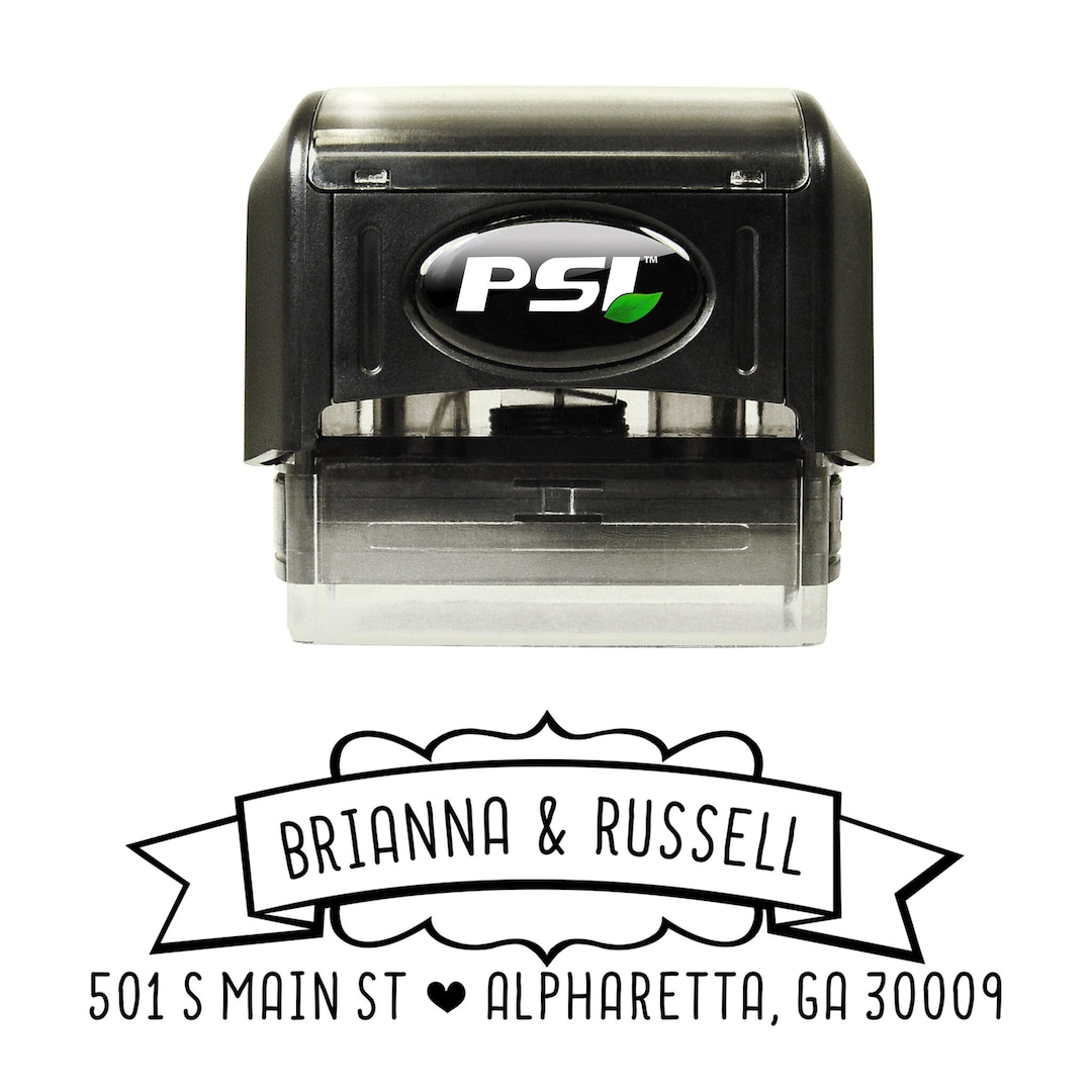 Custom Return Address Stamp: Banner Design, Self Inking Stamper or ...