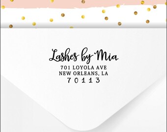 Custom Calligraphy Self-Inking Return Address Stamp or Labels