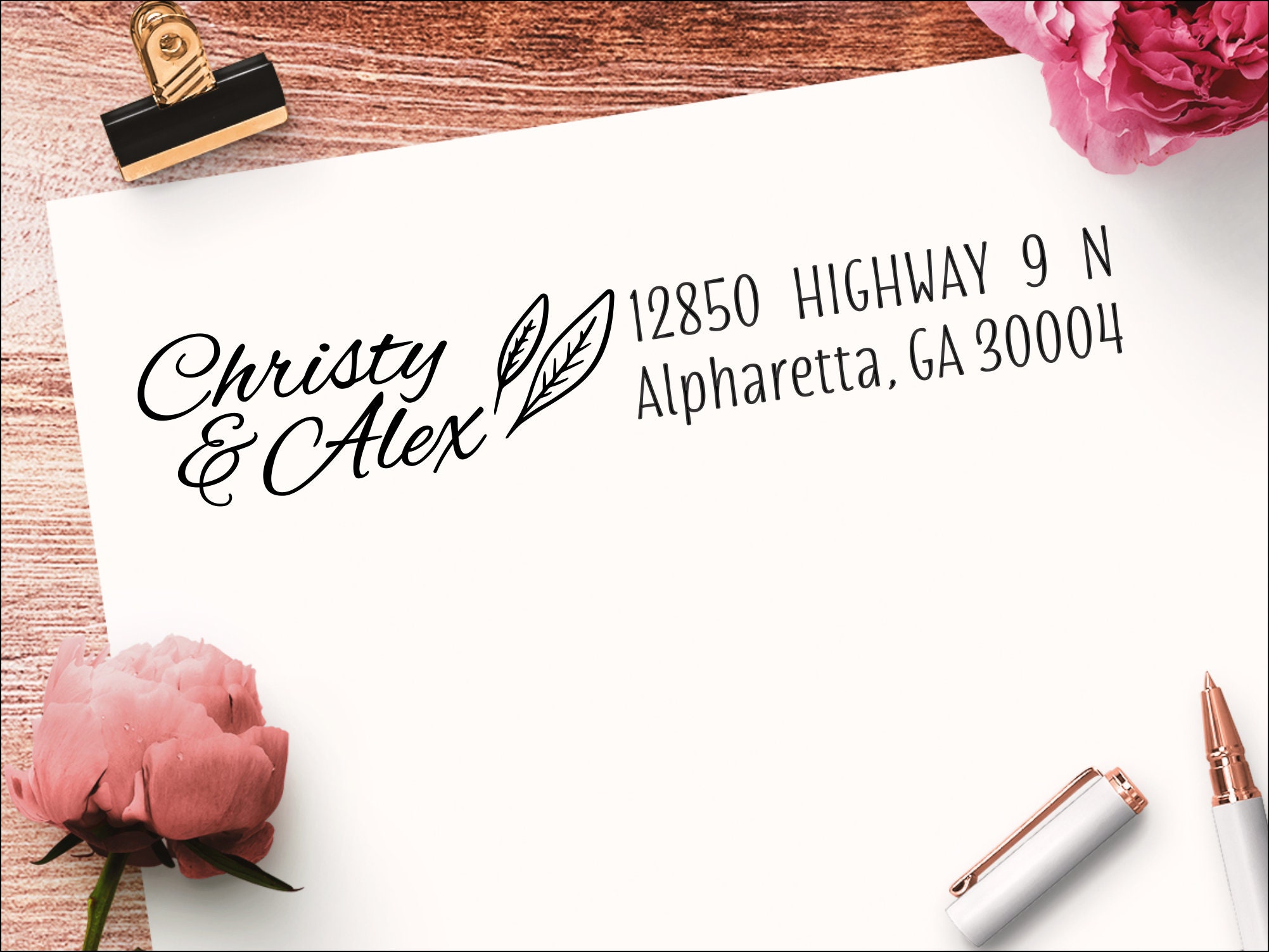 Pre-Inked Return Address Stamp #003