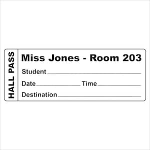 HALL PASS STAMP  - Teacher Rubber Stamp for Elementary, Middle, High School. Self inking Stamp. Teacher School Supplies, Back to School