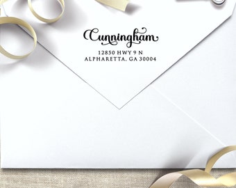 Custom Self-Inking Return Address Stamp - Pre-Inked Black Ink