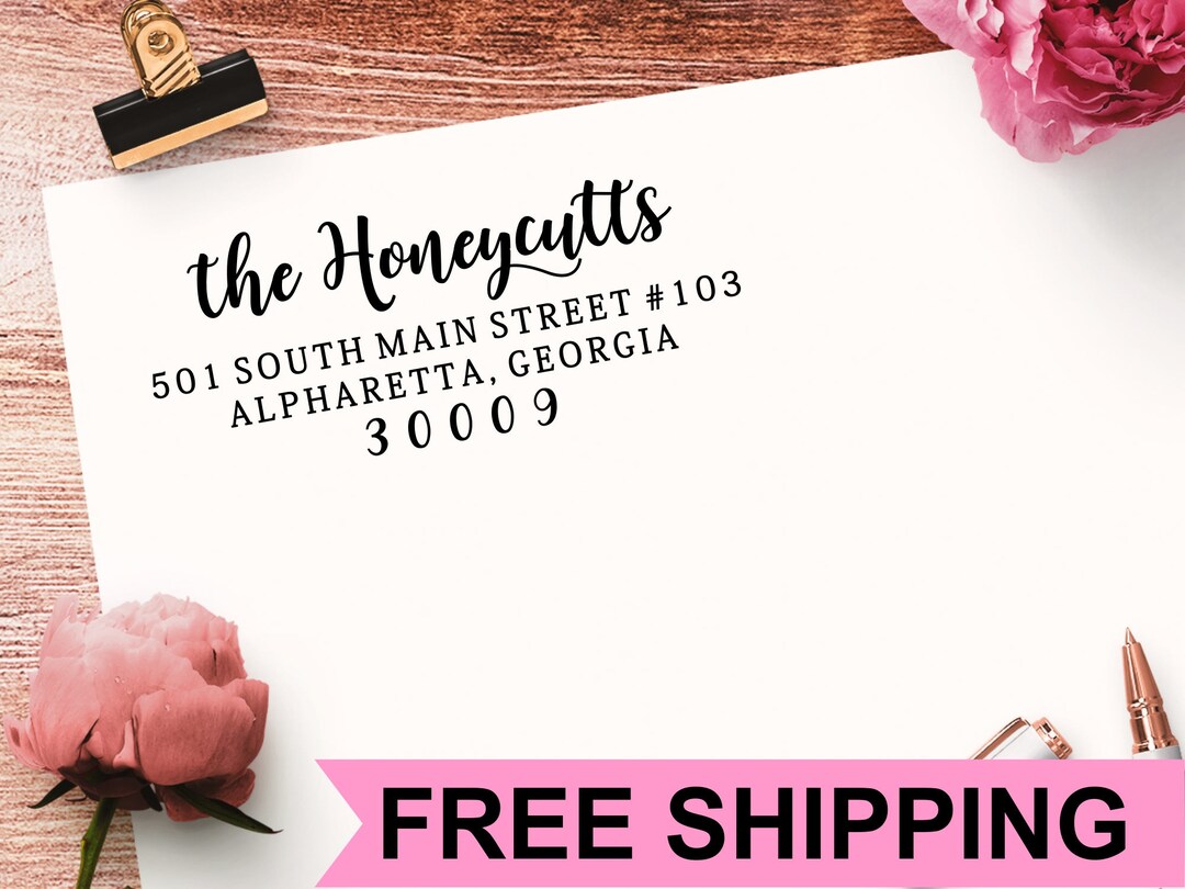 Custom Address Stamp, Self Ink Return Address Stamp, Personalized ...