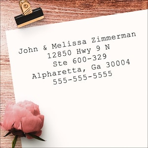 Zelfinktende adresstempel of retouradreslabels Stickers - voor zakelijke of persoonlijke enveloppen en mailers - eenvoudig ontwerp - maximaal 5 regels