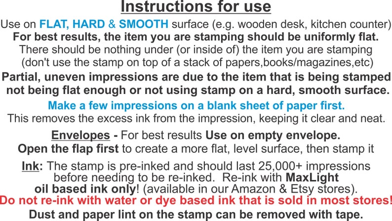 Personalized Self Inking Custom Return Address Stamp CTP2770 | Etsy