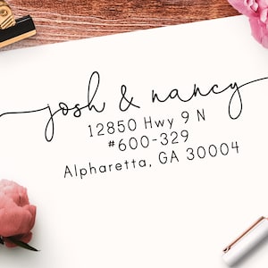 Personalized Self Inking Return Address Stamp: Custom Rubber Stamp
