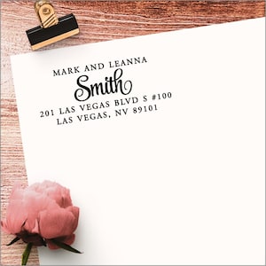Serif + Script Self Inking Return Address Stamp GARSS2770 - Perfect Wedding Gift, Bridal Shower Gift or Housewarming Gift
