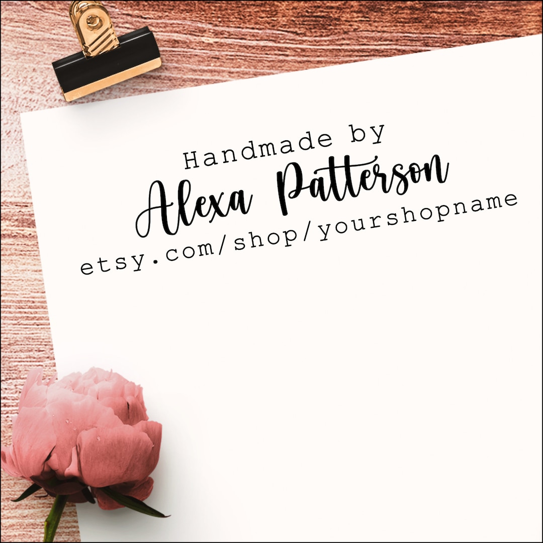 Etsy Shop Stamp Custom Business Stamp Or Business Labels Handmade By