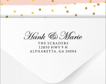 Personalized Edwardian Address Stamp: Self-Inking Custom Stamper or Address Labels
