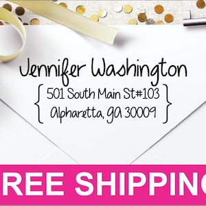 Custom Self Inking Return Address Stamp KGLU2770 - Free Shipping - Matching Labels Available!