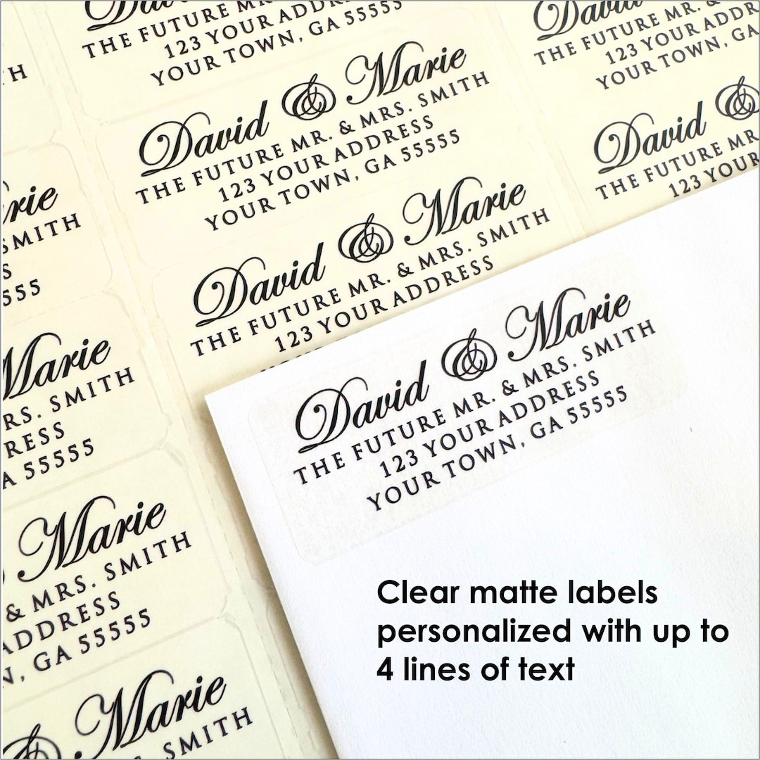 Clear Matte Return Address Labels, Personalized Transparent Address ...