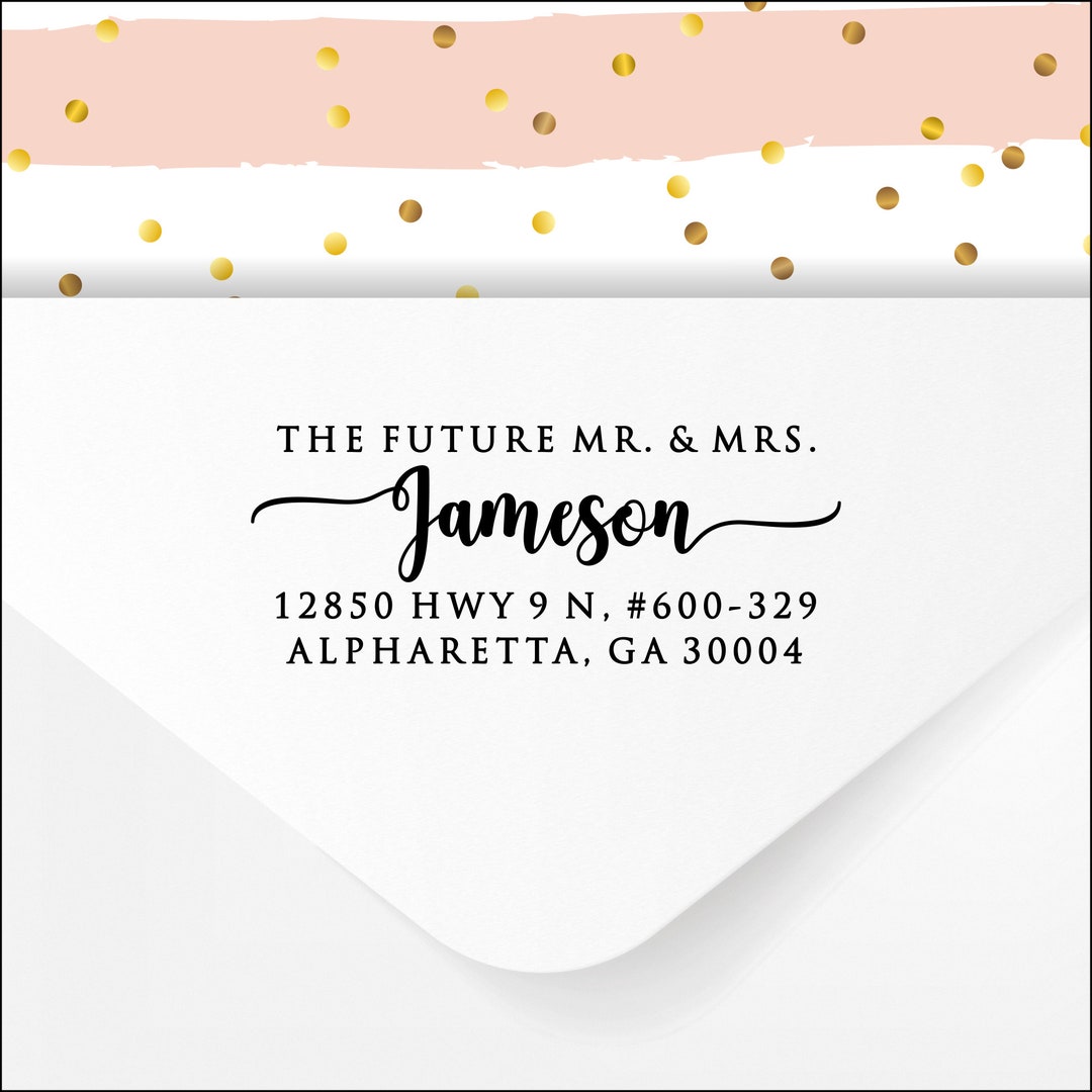 Address Stamp for Wedding Invitations, Self Inking Return Address ...