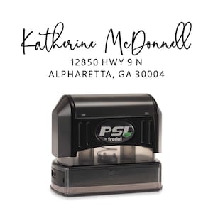 Handwriting Font Address Stamp: Custom Self Inking Stamp or Labels