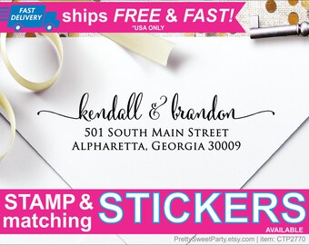 Personalized Self Inking Return Address Stamp CTP2770 - SHIPS FAST! - Perfect Wedding, Bridal Shower or Housewarming Gift - Free Shipping