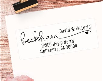 Personalized Return Address Labels: White Stickers for Wedding, Business, Holiday