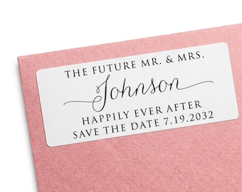 Personalized Return Address Labels, White Mailing Stickers | Wedding, Baby Shower, Holiday Cards