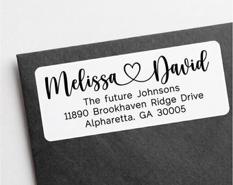 Custom Return Address Labels for Couples, Wedding Invitations, Personalized Stickers