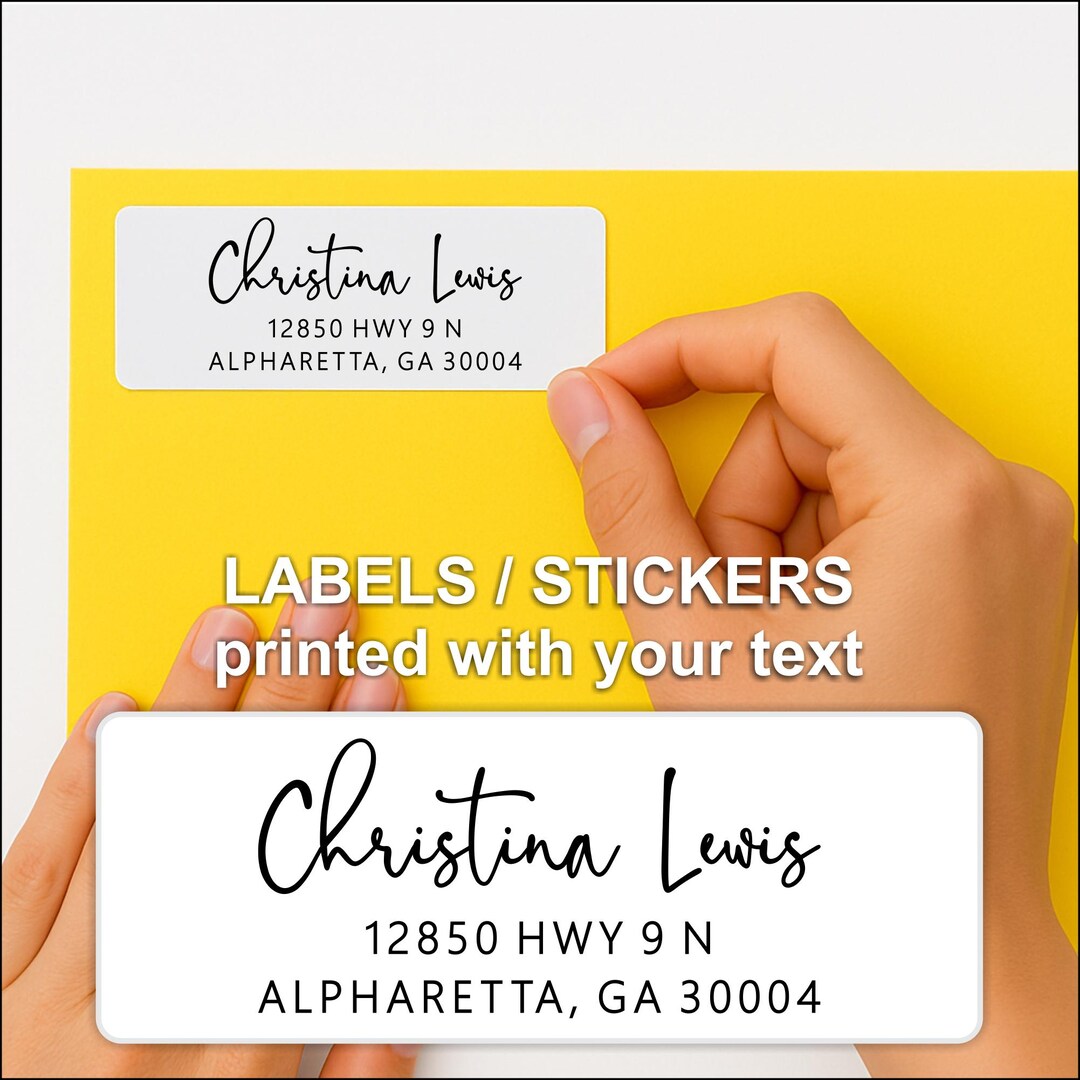 Custom Return Address Labels: Personalized Stationery Stickers ...