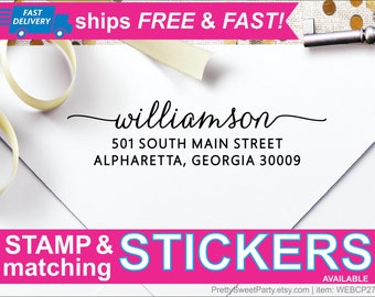 Personalized Custom Self Inking Return Address Stamp - Fast Free Shipping - Wedding Stamp - WEBCP2770