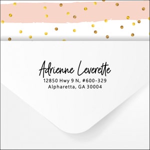 Self Inking Stamp or Return Address Labels - Signature Style Font