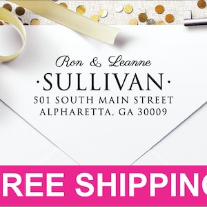Personalized Self-Inking Address Stamp or Labels Stickers: Modern Wedding Stationery