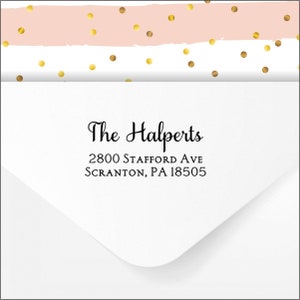 Zelfinktende retouradresstempel of op maat gemaakte adreslabels - voor huwelijksuitnodigingen, kerstkaarten, housewarming cadeau - SSCLR