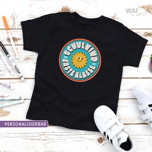Schoolchild First Grade Children's T-Shirt Personalized Gift School Enrollment First Grader First Day of School| Gift Schoolchild T-Shirt with Name