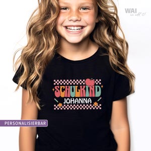Schoolchild children's T-shirt personalized with name gift for school beginners back to school | Schoolchild T-shirt gift first grader back to school