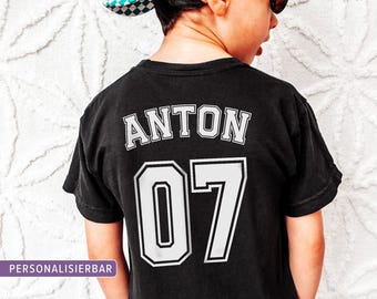 Children's birthday T-shirt personalized with name & number gift children's birthday|Children's shirt with number and name|Name shirt children's jersey