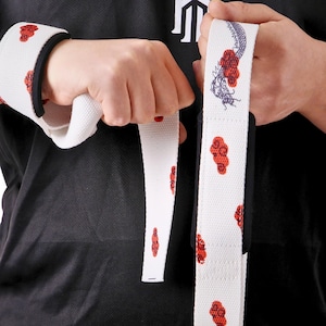 White Dragon Lifting Straps, Powerlifting Deadlift Straps for Wrist Support, Heavy Duty Weightlifting Gear for Pulls, Fitness Gym Accessory
