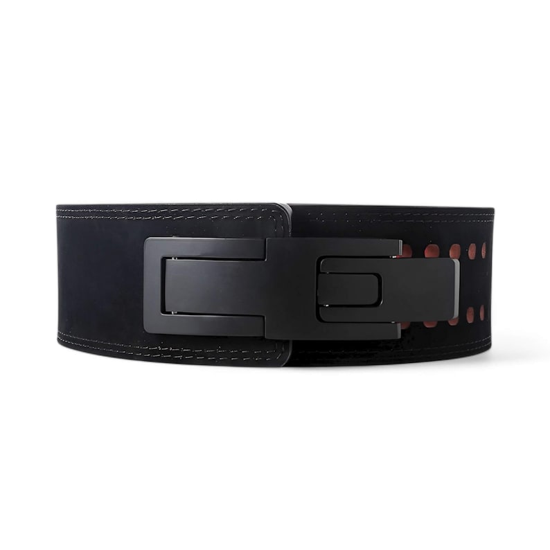 Front view for berserk lever belt without brand of sacrifice logo. Anime weightlifting belt for powerlifting.
