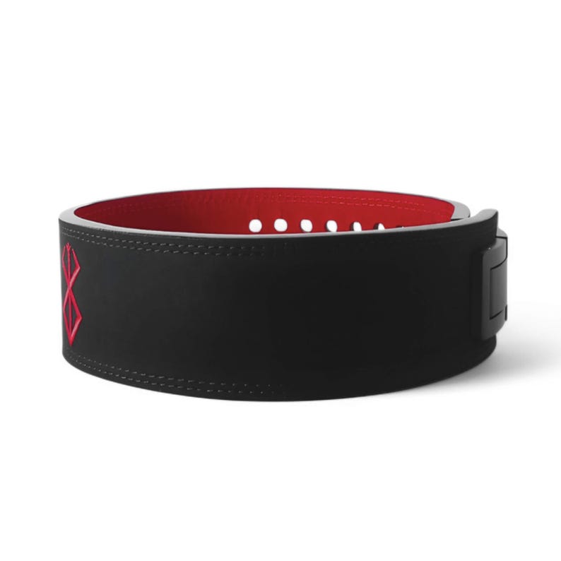 4th image for berserk lever belt. Anime weightlifting belt for powerlifting.