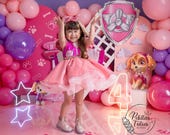 paw patrol dress Sky mini dresses for women sexy Burgundy Mini Dress - Marshall Color:RASPBERRY matching from 12M to