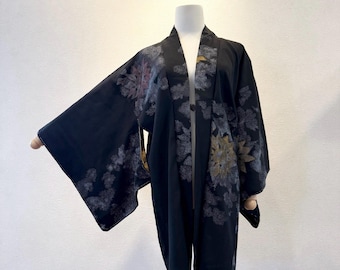 Vintage Cute Japanese Vintage Haori, Made in Japan, Vintage, One of a kind, Special Gift, Japanese Present, Flower