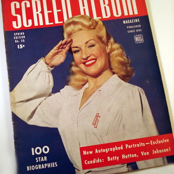Vintage Screen Album Magazine- Spring Edition No. 26 Pub.1944