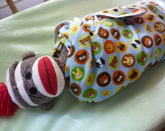 Extra Large Swaddle Blanket Forest Friends Etsy