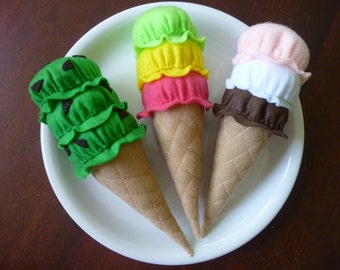 Ice Cream Cones - Felt Food Toy