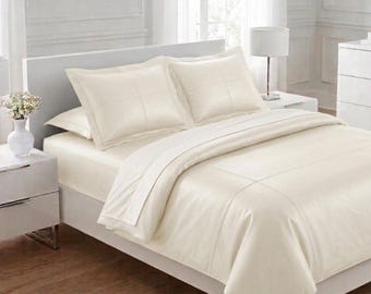 Luxury Leather Bedding Set - Duvet Cover with Pillowcases