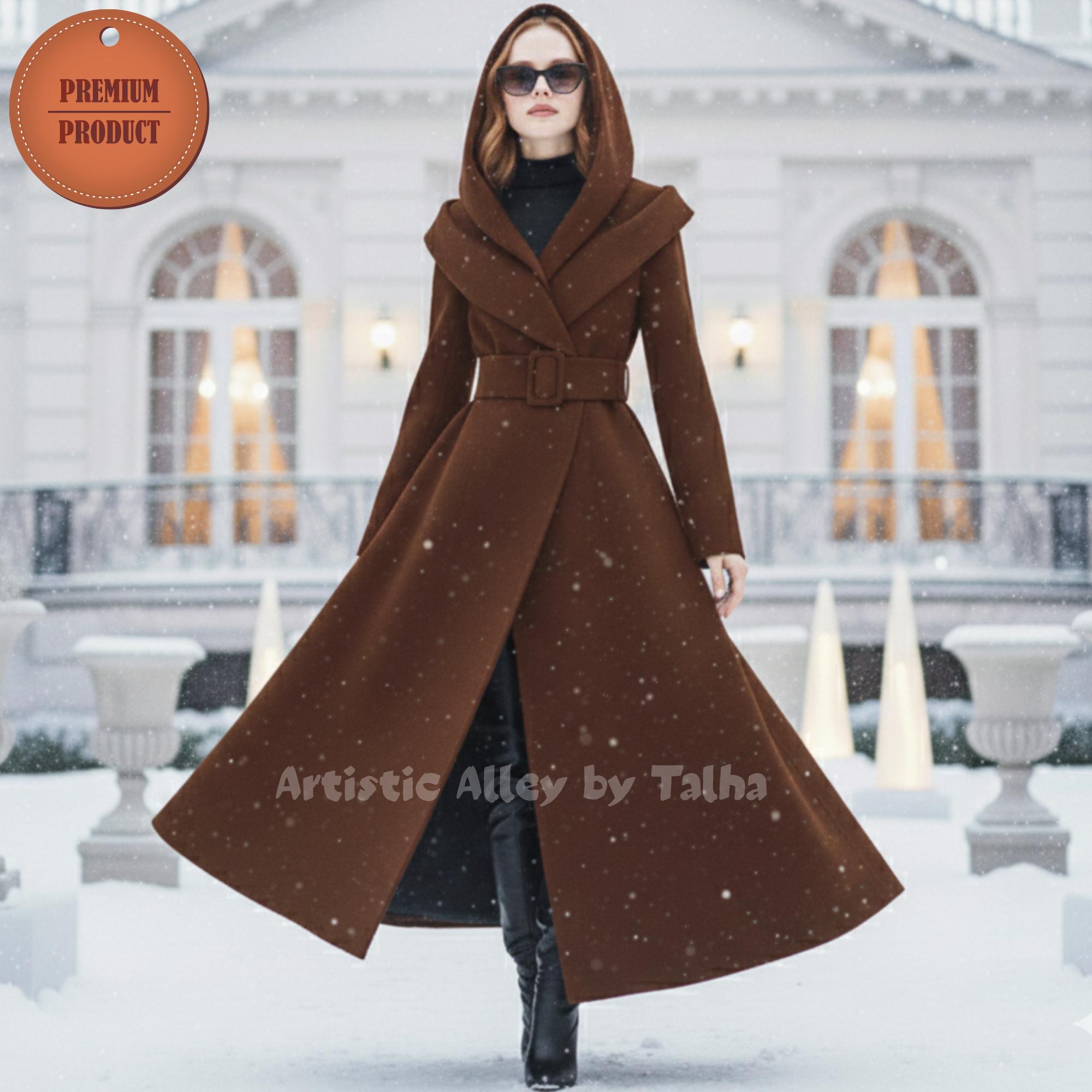 green emerald velvet dress Womens Fit and Flare Dress Coat 6312 Black / Xs main image 0