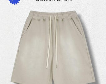 Herren Baumwolle Streetwear Shorts, Yoga Lounge Short, Männer Relaxed Fit, Lässige Sommerkleidung, Paar Kordelzug Shorts, Geschenk für Ihn