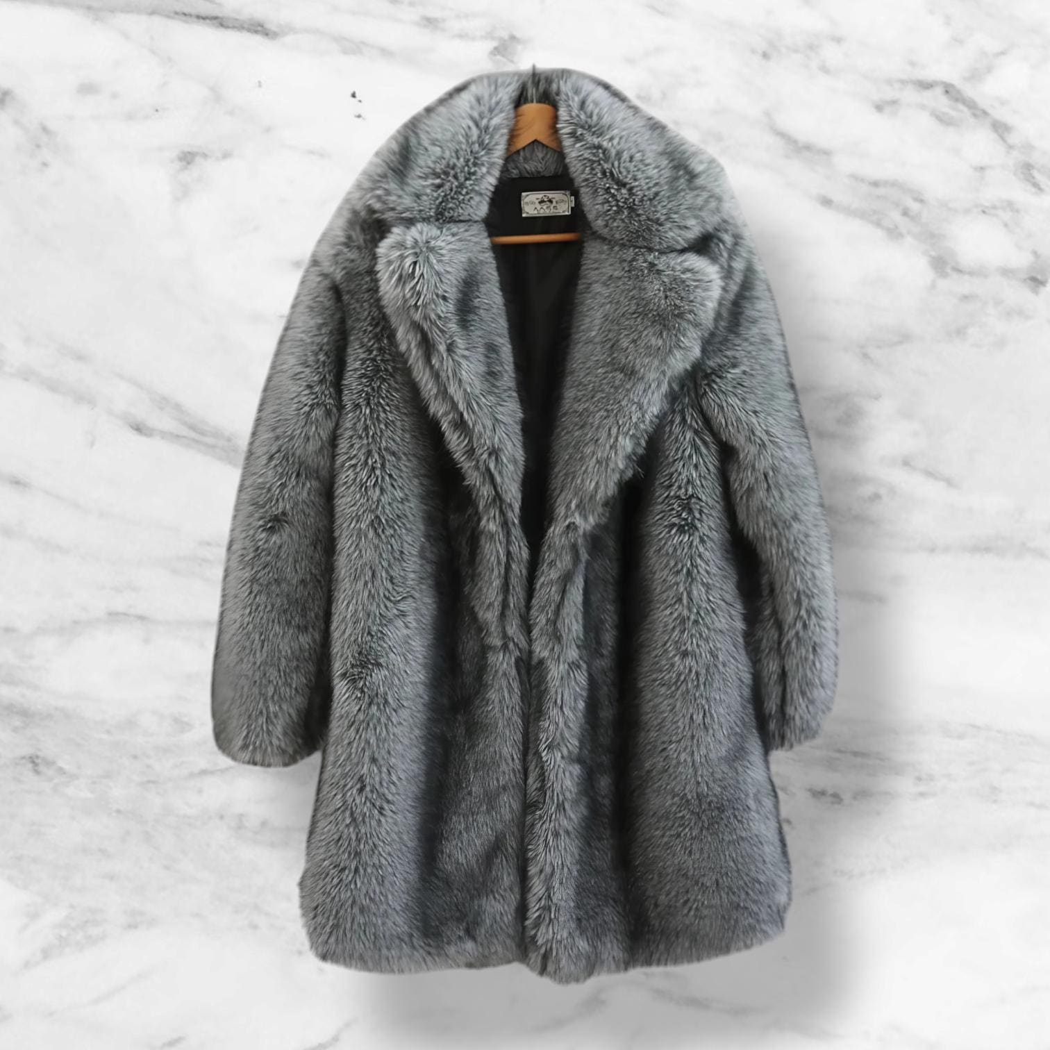 コート PLAIN FW25 FAKE MINK FUR JACKET (JJ25068 BLACK) Men's Christian Mink Bomber Jacket in Black: FurHatWorld