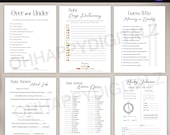Editable Baby Shower Games Bundle, Printable Baby Shower Games, Fun Baby Shower Activities, Girl Baby Shower Games Pack, Digital Download