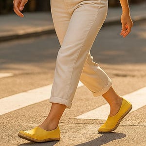Barfußschuhe Gelb Barfußschuhe Damen, Die Besten Barfußschuhe, Barfuß Ballerinas, Zero-Drop-Kleidschuhe, Erdungs-Erdungsschuhe
