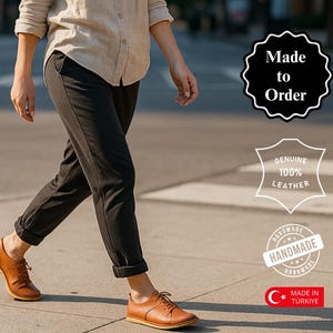 Handmade Barefoot Sneakers Classic Brown Minimalist Casual Sneakers, Earthing Zero Drop Shoes, Barefoot Sneakers, Wide Toe Box Shoes