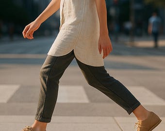 Handmade Light Brown Leather Barefoot Sneakers - Copper Rivet Grounding Minimalist Shoes
