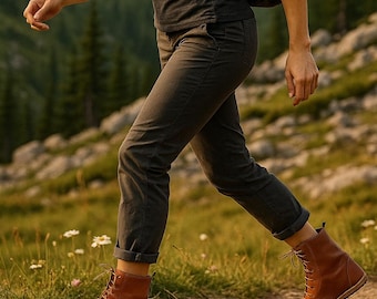 Handmade Brown Leather Barefoot Boots: Wide Toe, Zero Drop