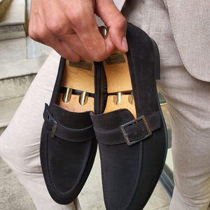 Black Suede Loafers for Men
