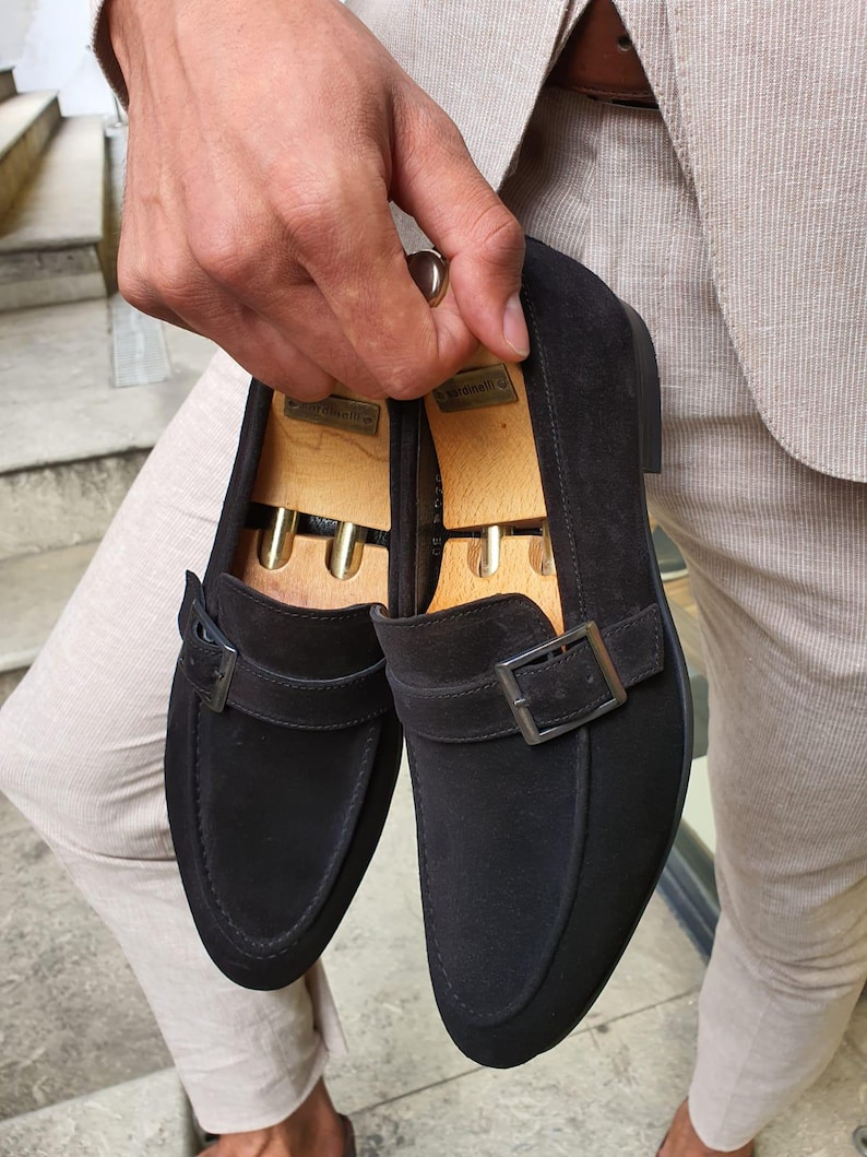 Black Suede Loafers for Men