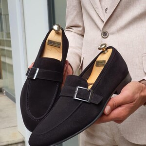 Black Suede Loafers for Men